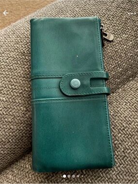 Teal (Faux) Leather Snap Wallet from Amazon